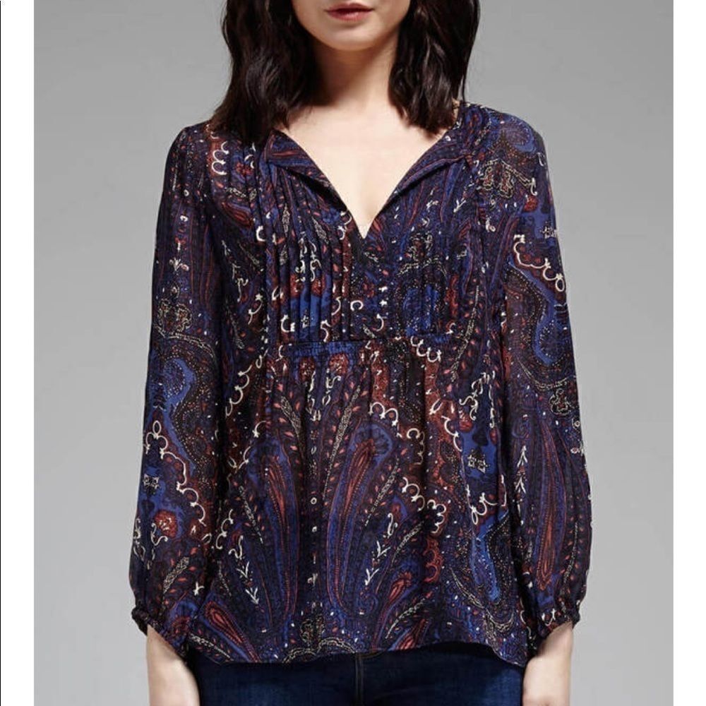 JOIE VANDREA SHEET BLOUSE - PAISLEY PRINT